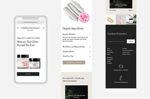 Claudiana Beautanica 移動端網(wǎng)頁設計 融合美學與功能的現(xiàn)代用戶體驗